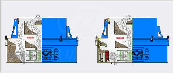 pls立式冲击破碎机多功能破碎腔剖面图